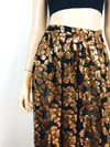 1980s Gold Metallic Sequin Beaded Skirt
