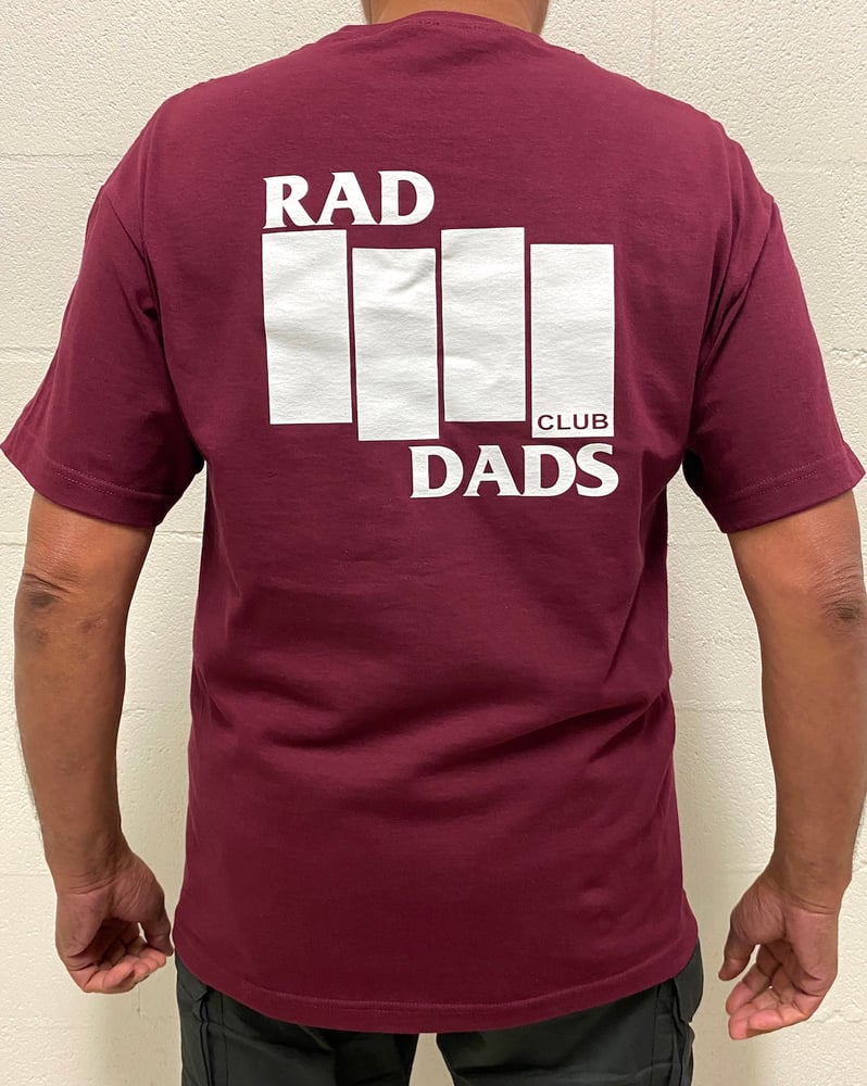 Image of Rad Dads Club FLAG Tee (maroon)