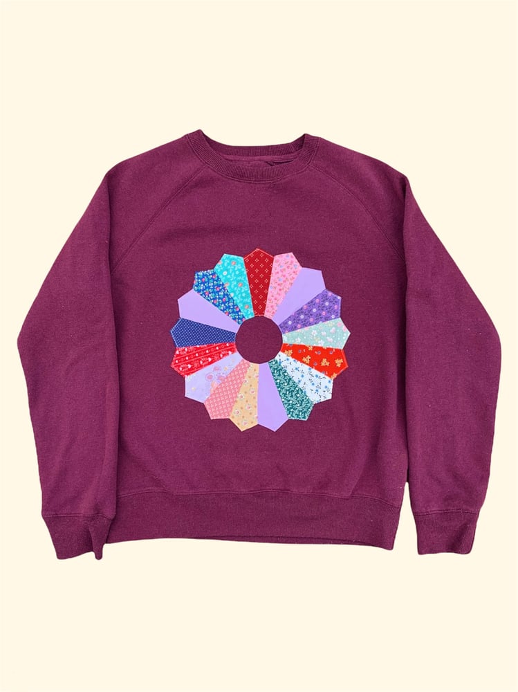 Image of Dresden Plate Crewneck — Plum