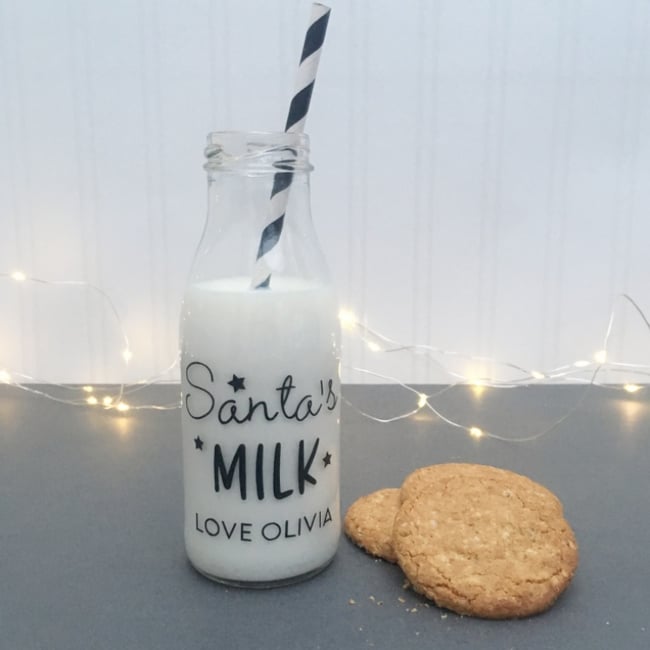 Personalised Santa's Milk Bottle