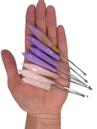 Image 2 of Pink & Purple Crystal Dab Stick