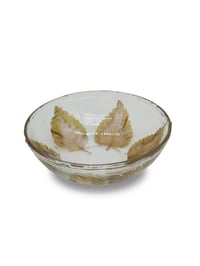 Image 1 of Hand Picked Leaf Crystal Dish