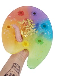 Image 1 of Golden Butterfly Rainbow Paint Palette