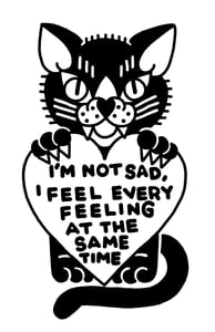 Image of feelings kitty 8.5x11 print