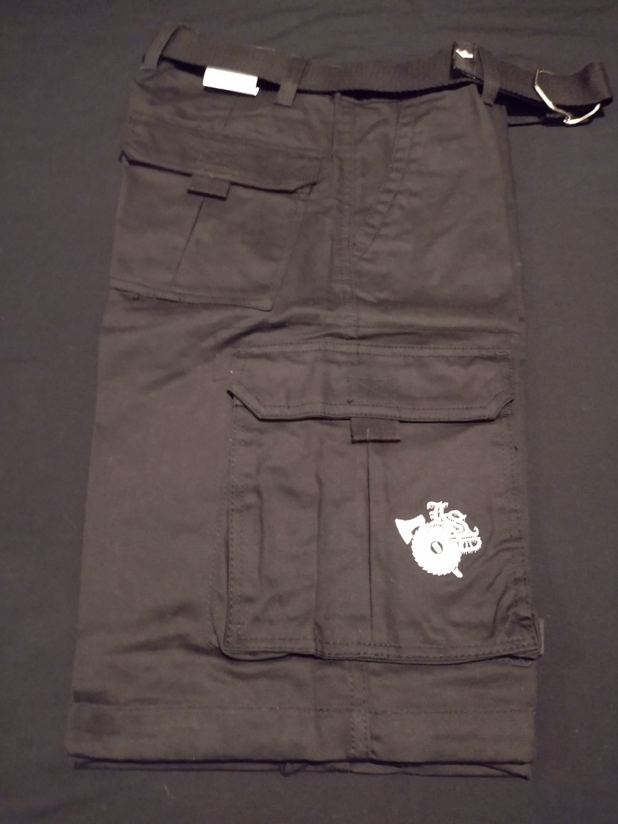 Image of LSP CARGO SHORTS- ALL BLACK WITH BELT