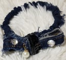 Image 4 of Tasty Raw Edge Denim "Rory" Ponytail Scrunch-Me