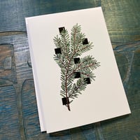 Image 2 of Evergreen & Squares Greeting Card