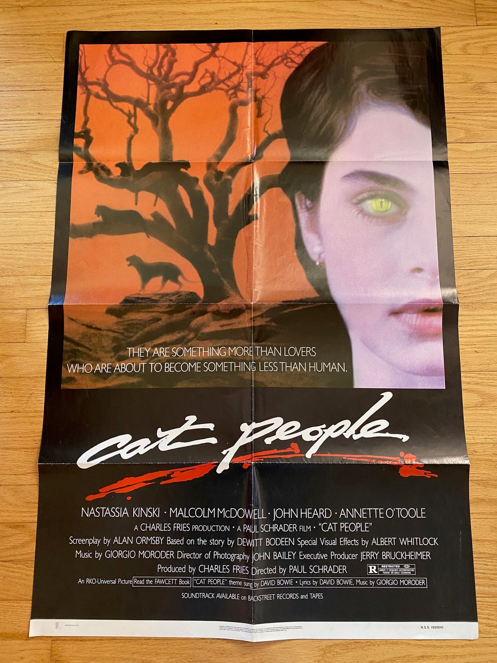 1982 CAT PEOPLE Original U.S. One Sheet Movie Poster