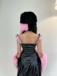 Image 4 of Black Pink Fur HAT