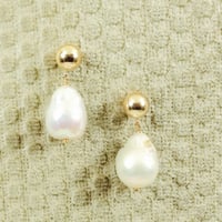 Image 2 of Baroque Pearl Studs