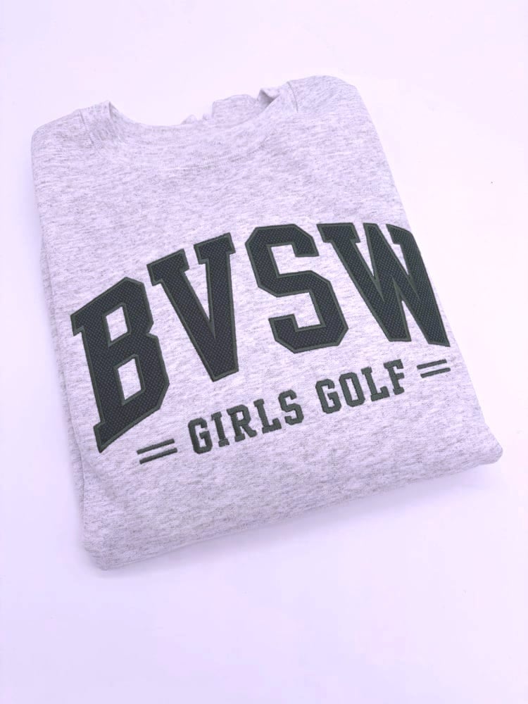 Image of Ash Grey Embroidered Appliqué Sweatshirt
