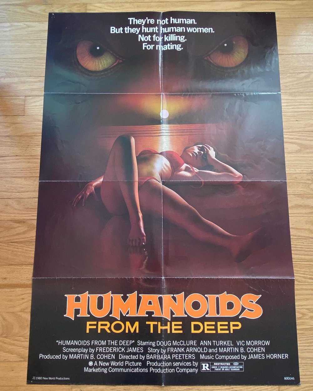 1980 HUMANOIDS FROM THE DEEP Original U.S. One Sheet Movie Poster