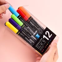 Image 3 of Free Shipping Double Head Marker Pen 12 Colors Oily Hand Painting Art Hook Pens Quick Dry