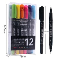 Image 4 of Free Shipping Double Head Marker Pen 12 Colors Oily Hand Painting Art Hook Pens Quick Dry