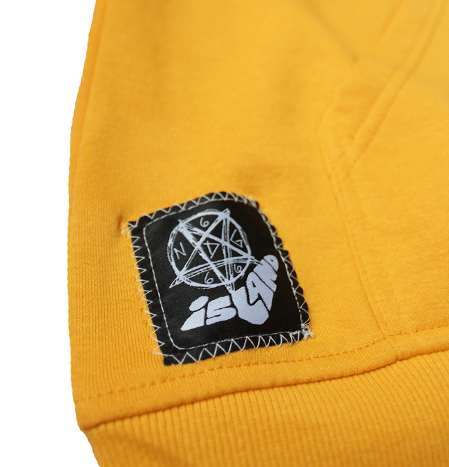 ISLAND.MAPS x NO.DAMN.GOOD hoodie (gold)