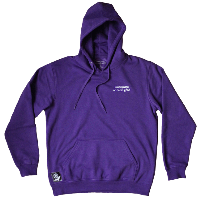 ISLAND.MAPS x NO.DAMN.GOOD hoodie (Purple)