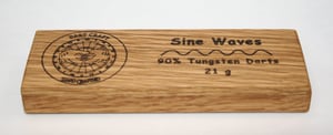 Image of Sinewaves 90% tungsten darts 21.5 Grams Supplied in Solid Oak Case