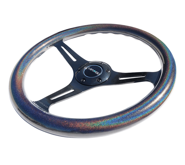 NRG Steering Wheel Black Chrome Chameleon