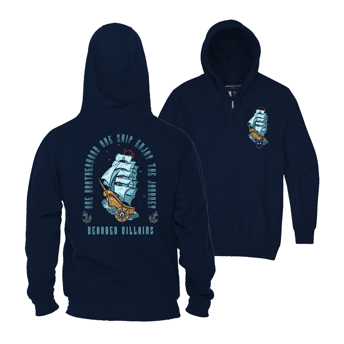 Image of DARK SEAS ZIP UP HOODIE 