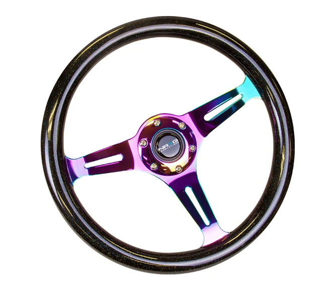 NRG Steering Wheel Neo Chrome Black Sparkle