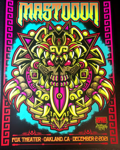 Image of Mastodon Oakland Gig Poster 2021 