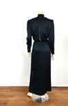 1970s Christian Dior Black Silk Open Back Maxi Dress