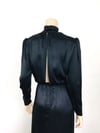 1970s Christian Dior Black Silk Open Back Maxi Dress