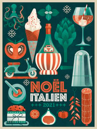 Image 1 of Affiche Noël Italien