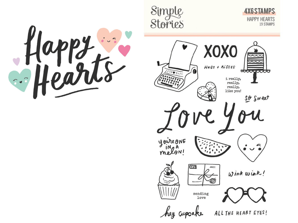 Image of Simple Stories | Happy Hearts Collection Stamps 