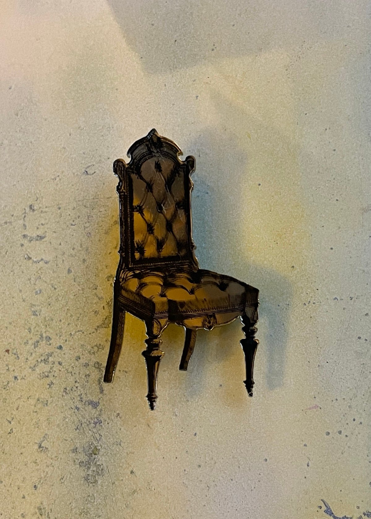 Image of Chair Brooch - printed mirror 