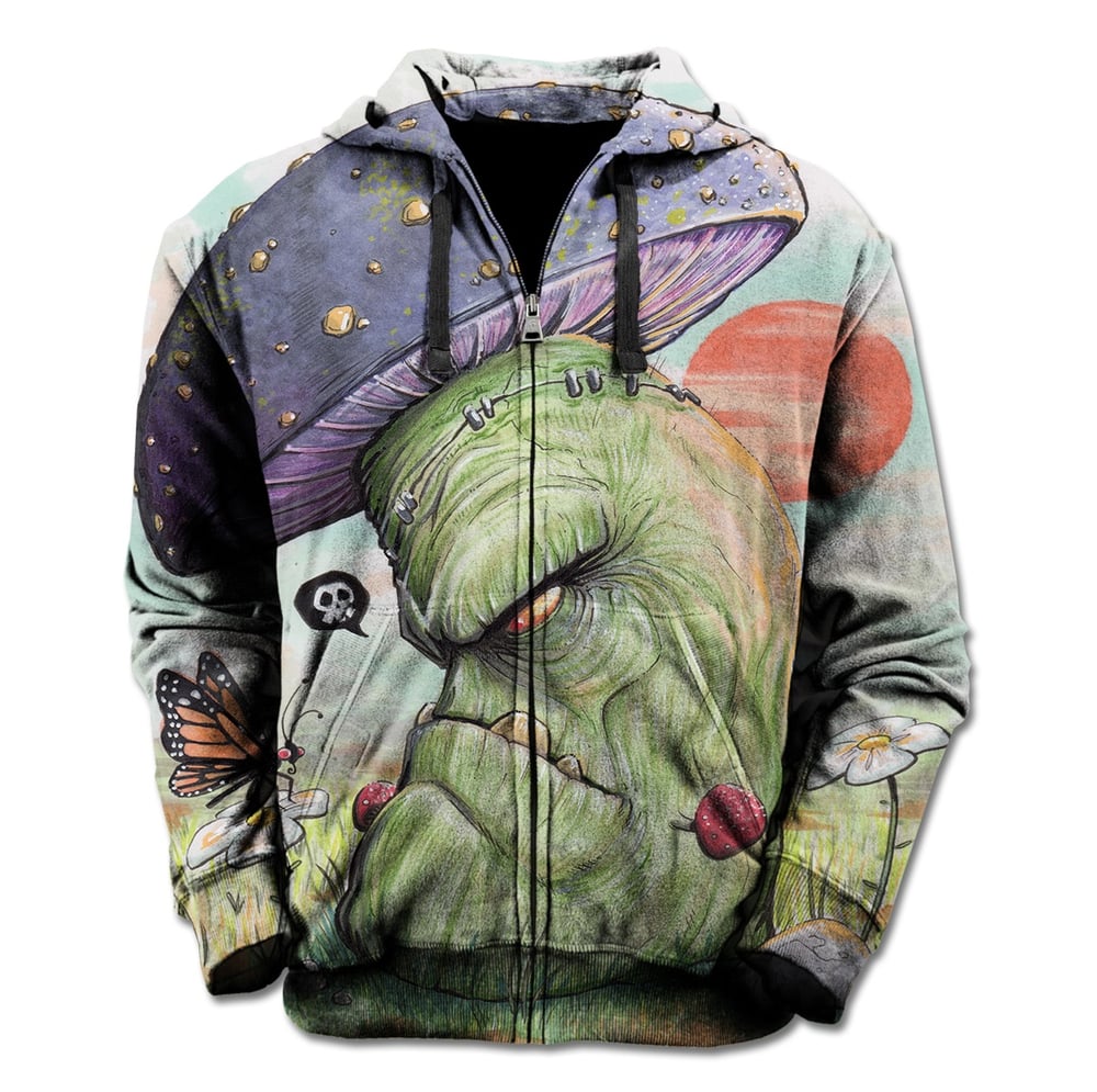 Image of Frankenshroom zip up 