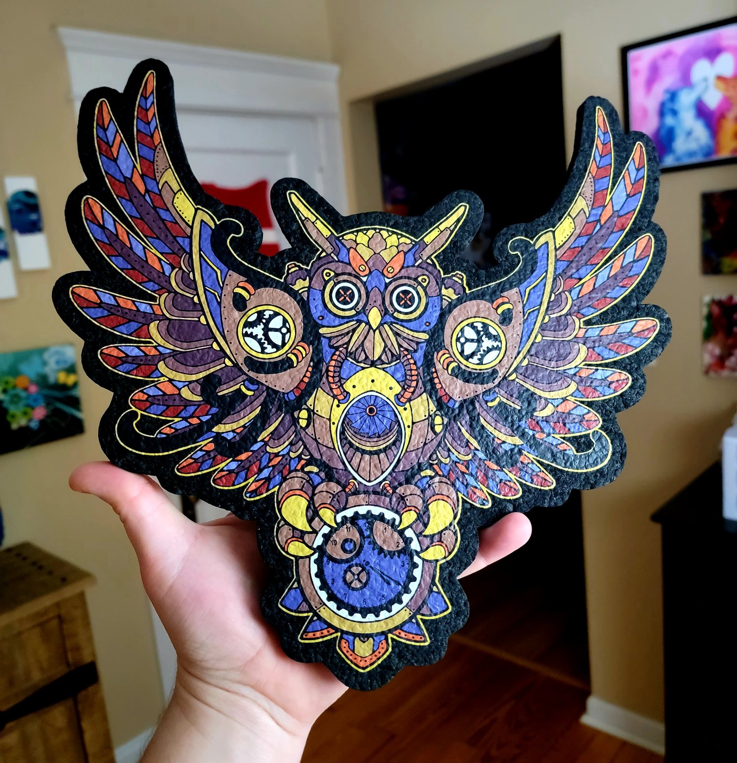 Image of TimeKeeper Owl Moodmat (4:20) 12" - Electric Forest Inspired
