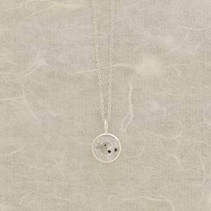 Image of Himalaya 'Herkimer' Diamond Quartz round cut silver necklace