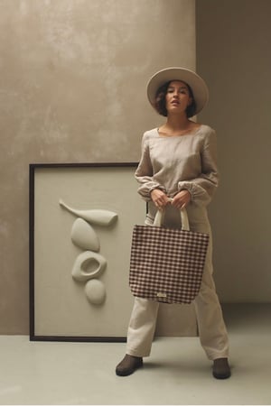 Image of Baya shopper vichy de Monk & Anna