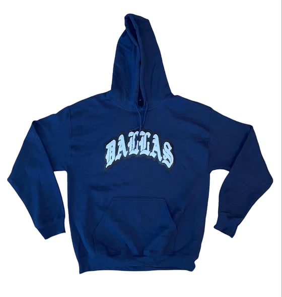 Image of DALLAS VARSITY HOODIE (NAVY)