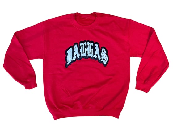 Image of DALLAS VARSITY CREWNECK (RED)
