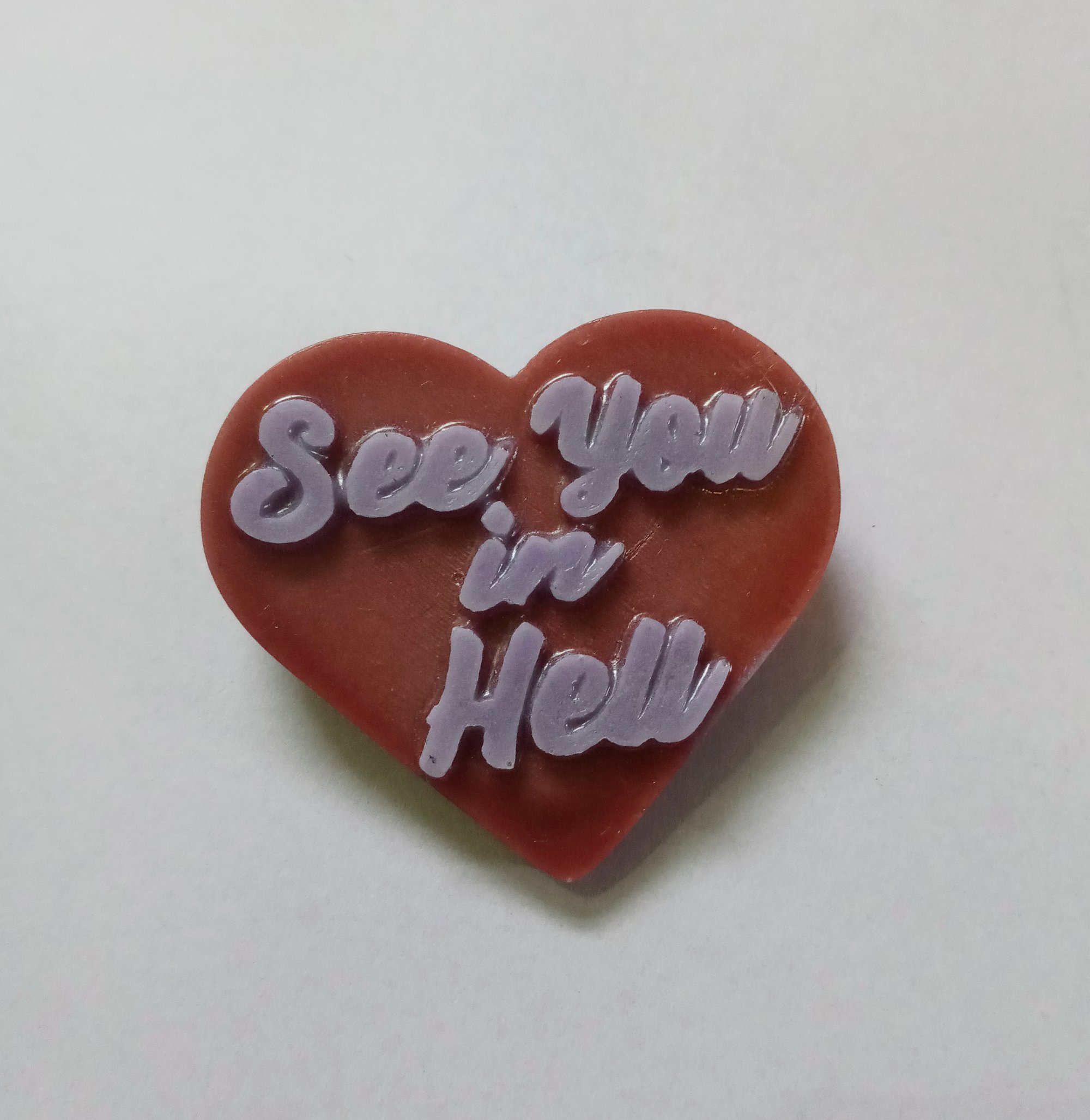 Image of see u in hell pin