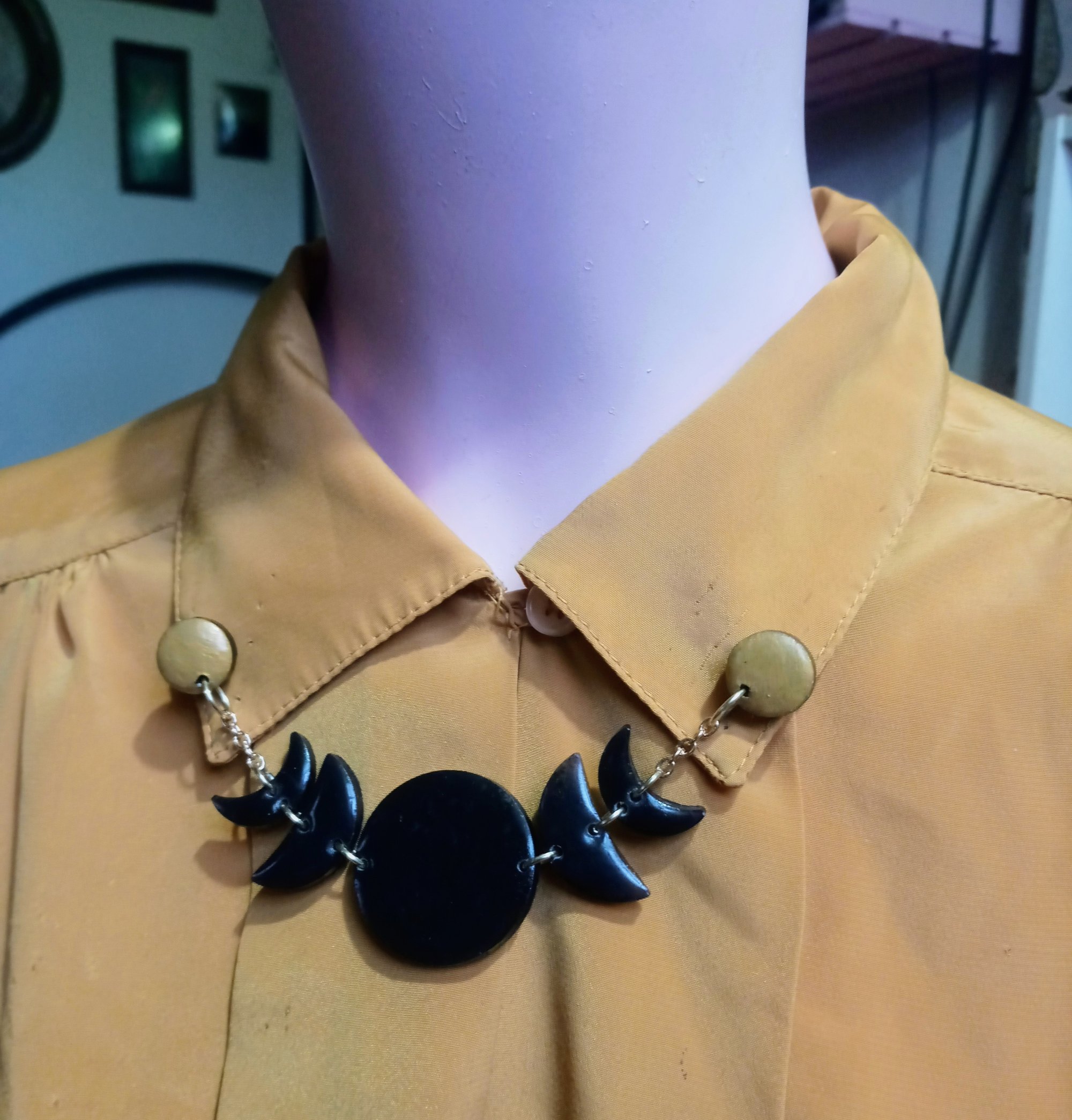 Image of moon maiden collar pin