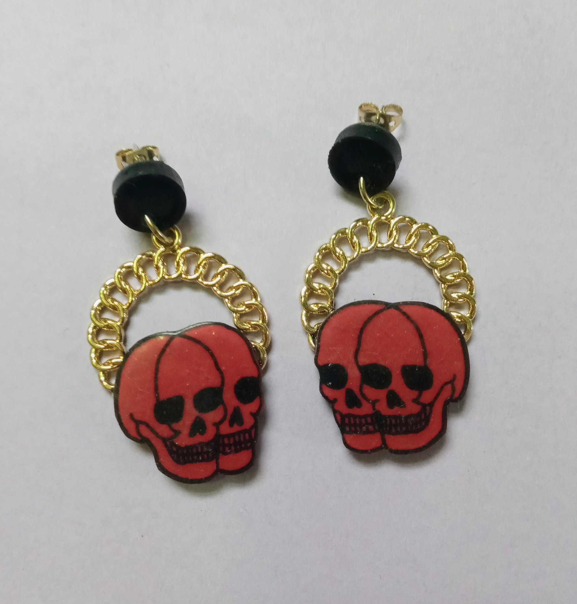 Image of sweet death hoop earrings