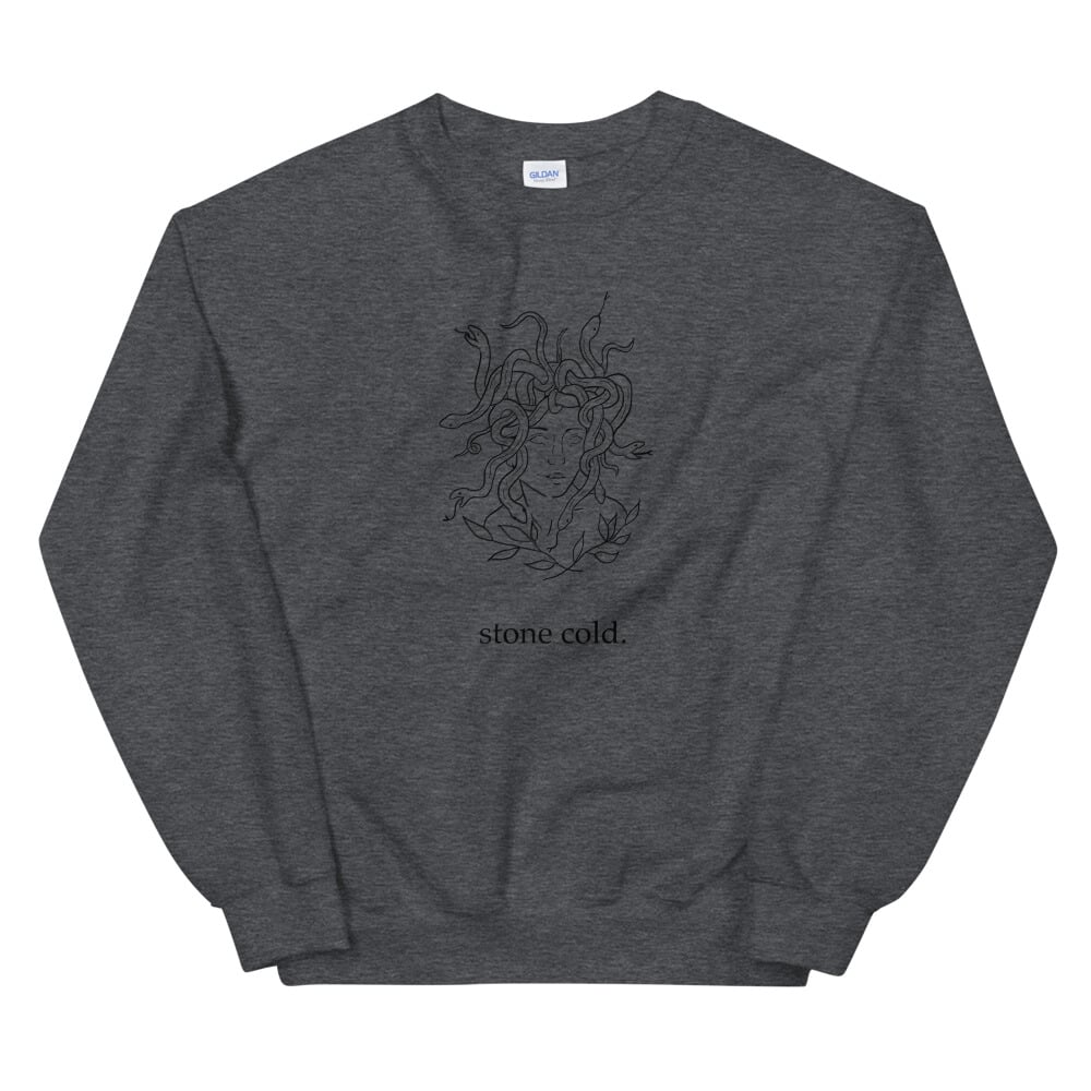 Image of Medusa Stone Cold Unisex Sweatshirt - Black Details