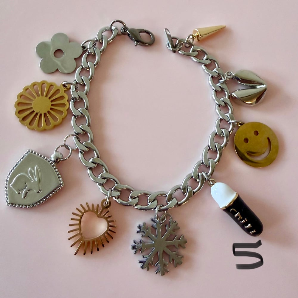 Image of Chunky Big Charm Bracelets - one of a kind