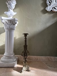 Image 7 of 1 Grand Pique Cierge en Bronze, XIXème Siecle Avec Feuilles de Vignes, 50cm