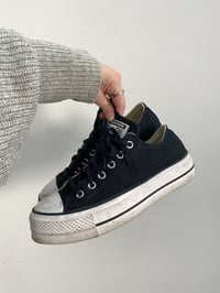 Image 4 of Black platform converse // 39