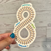 Image 1 of Train tracks calm-breathing sticker
