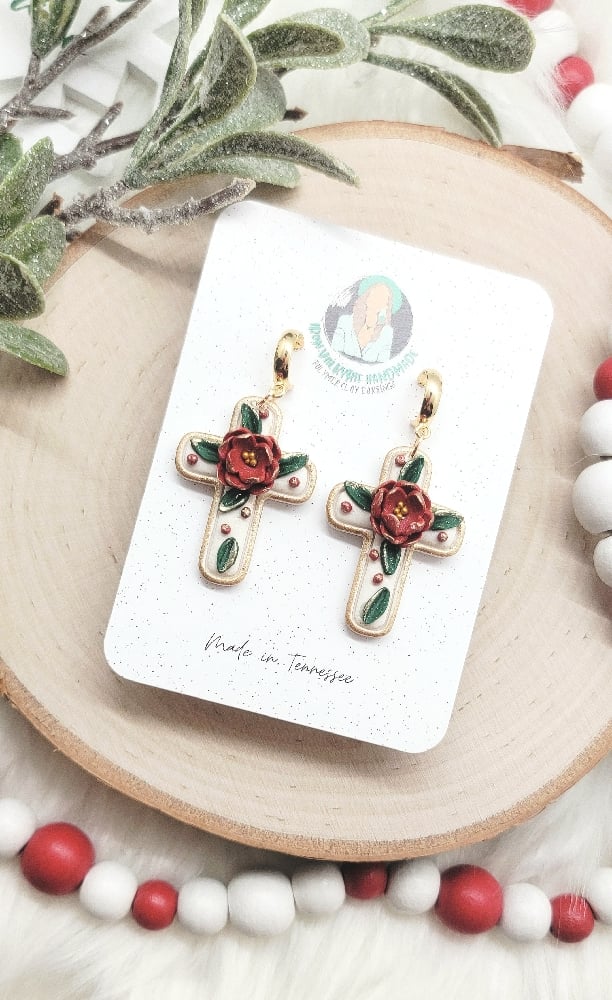 Image of Christmas Cross Dangles