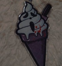 Image 2 of Ghostface I-Scream Cone  (Glitter) Charm 