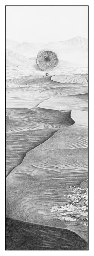 Dune pencil illustration - Limited Edition 22"x8" giclée  /10