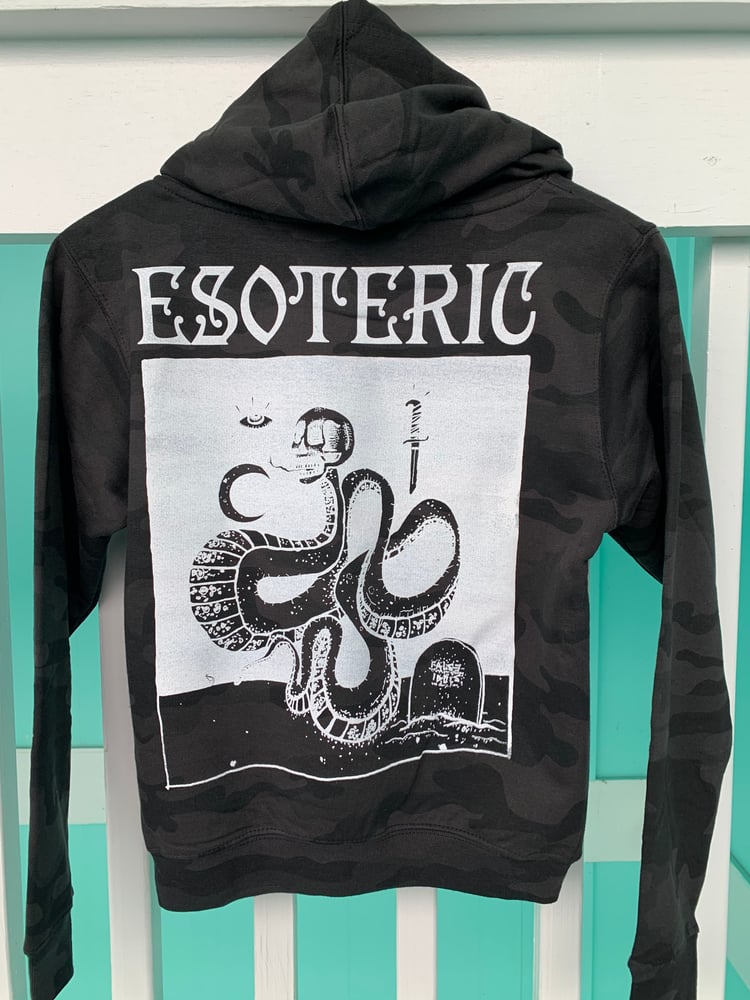 Image of "False Idols" Heavyweight Hoodie- Black Camo