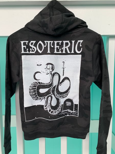 Image of "False Idols" Heavyweight Hoodie- Black Camo