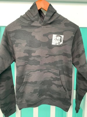 Image of "False Idols" Heavyweight Hoodie- Black Camo